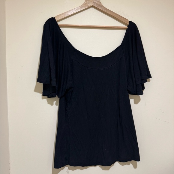 Women’s Newport News 90s Goth Witchy Black Short Sleeve Flowy Sleeves Size XL - Picture 13 of 15